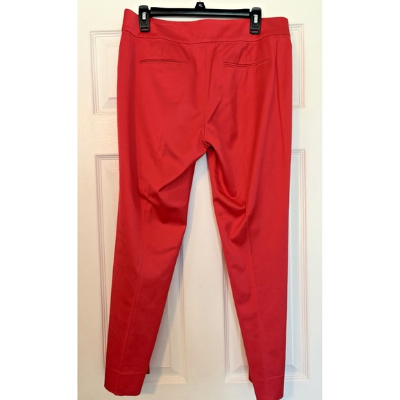 Ann Taylor Size 8 Fuchsia Pink Satin Ankle Pants Festive Colorful Smart Spring - Picture 2 of 10